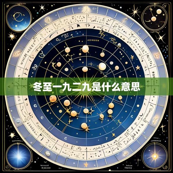 冬至一九二九是什么意思
