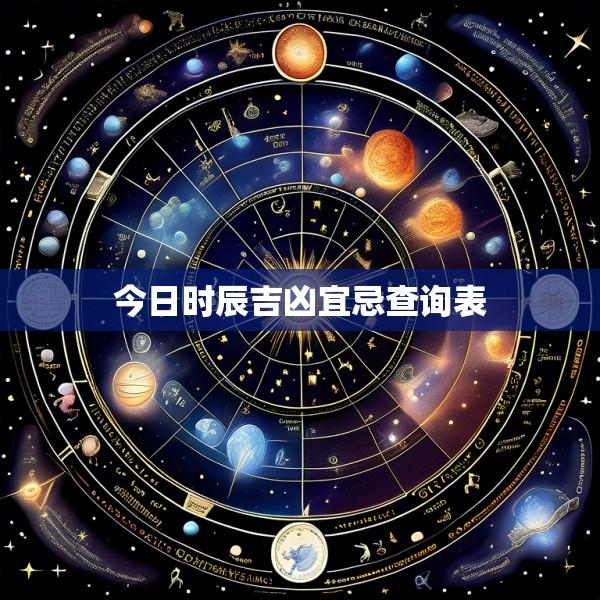 今日时辰吉凶宜忌查询表