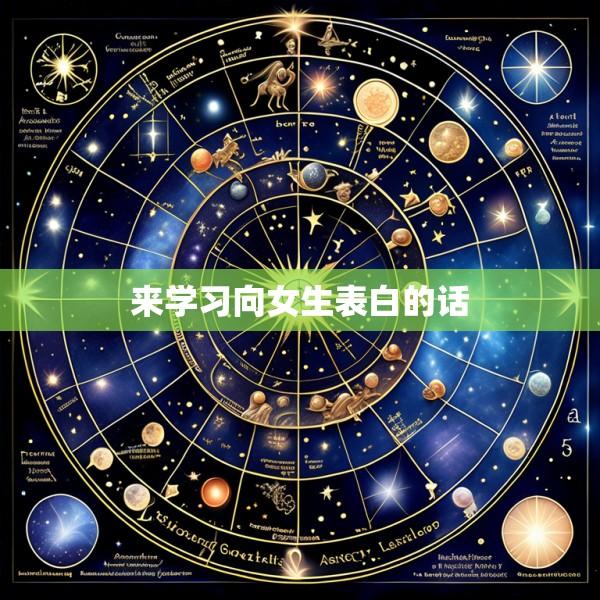 来学习向女生表白的话
