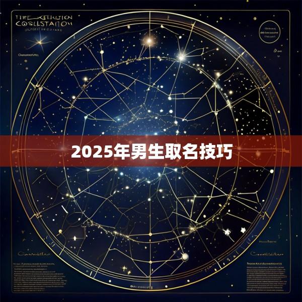 2025年男生取名技巧