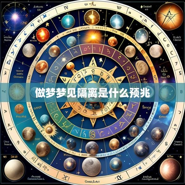 做梦梦见隔离是什么预兆