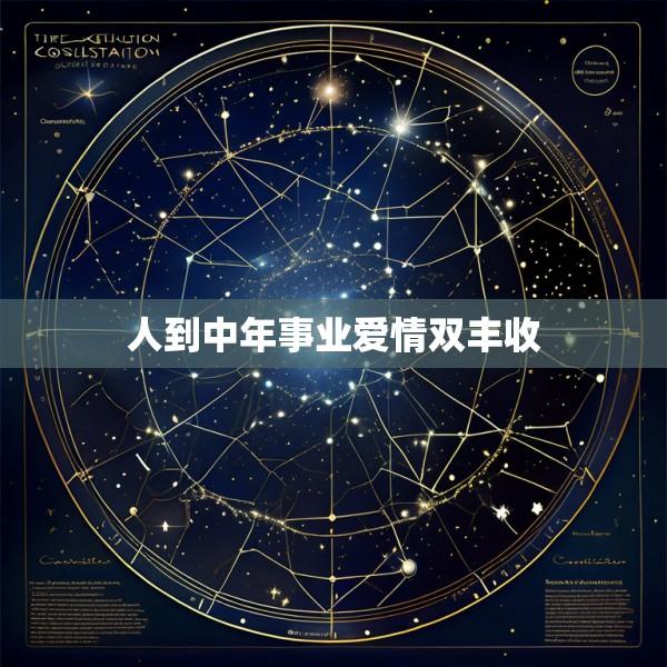 人到中年事业爱情双丰收