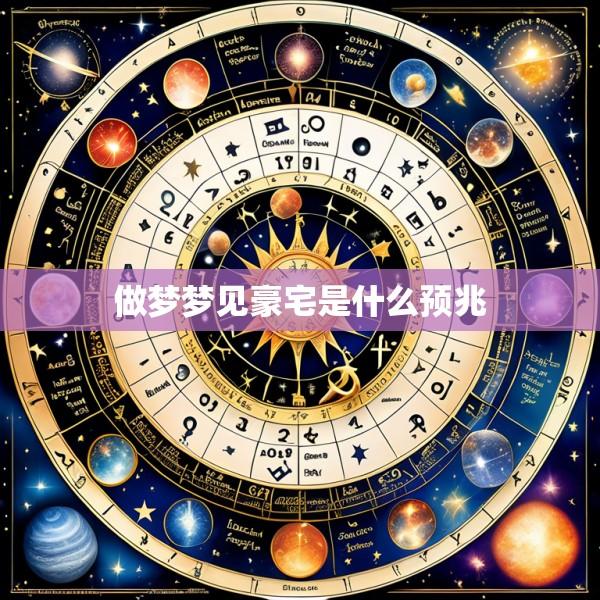 做梦梦见豪宅是什么预兆