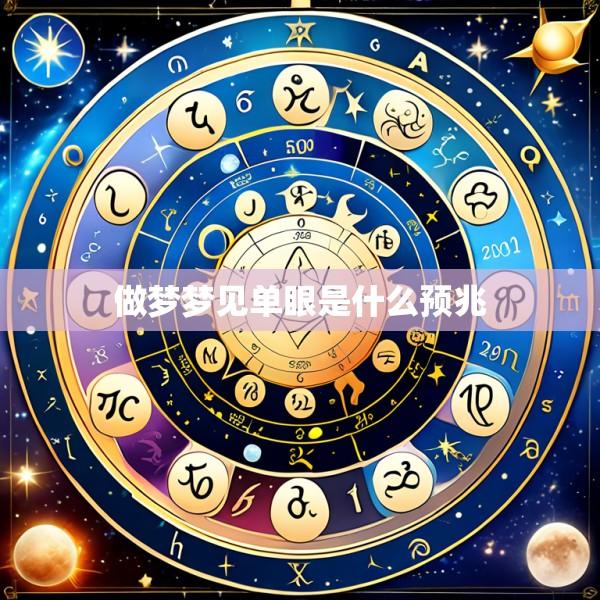 做梦梦见单眼是什么预兆