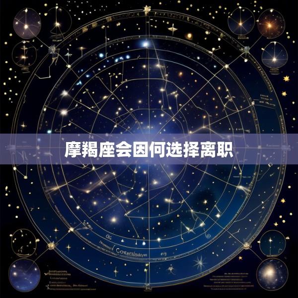 摩羯座会因何选择离职