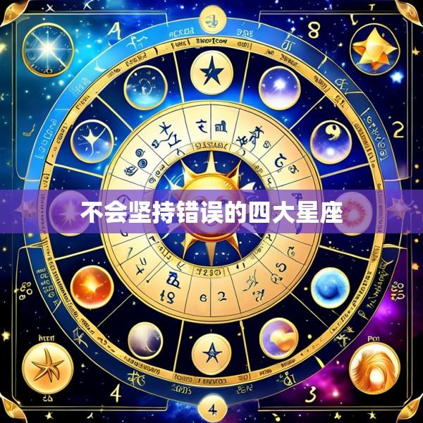 不会坚持错误的四大星座
