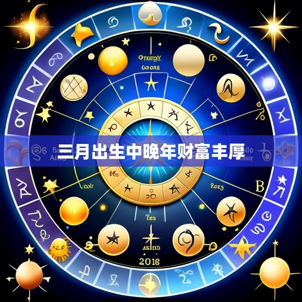 三月出生中晚年财富丰厚