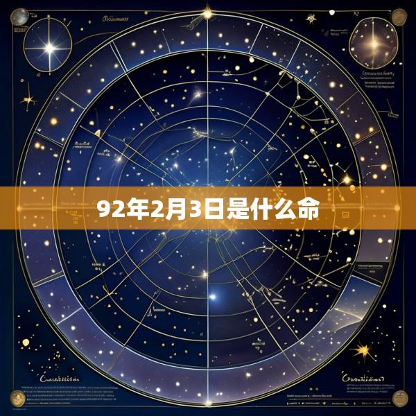 92年2月3日是什么命