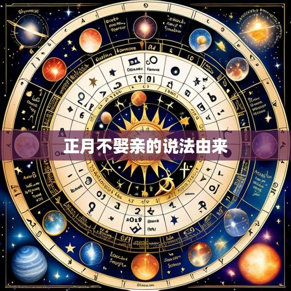 正月不娶亲的说法由来