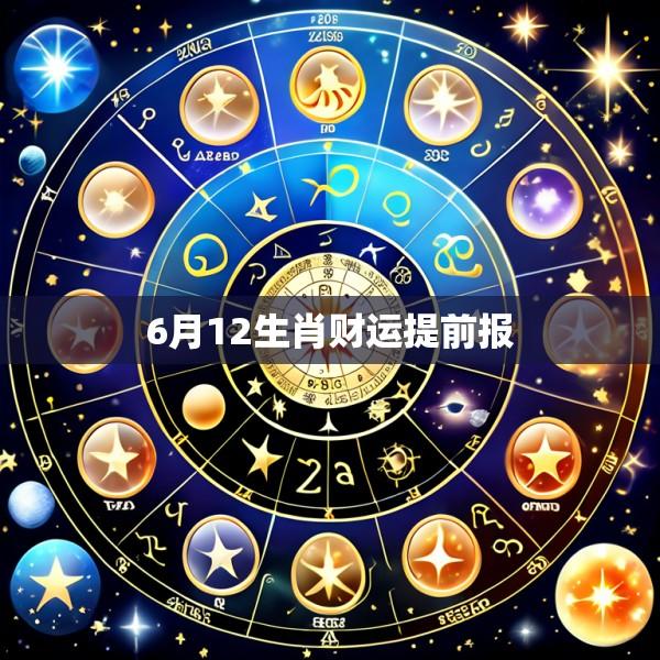 6月12生肖财运提前报