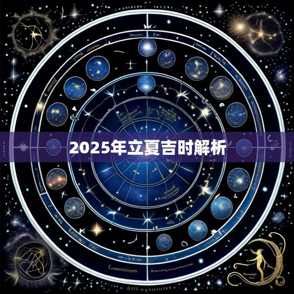 2025年立夏吉时解析