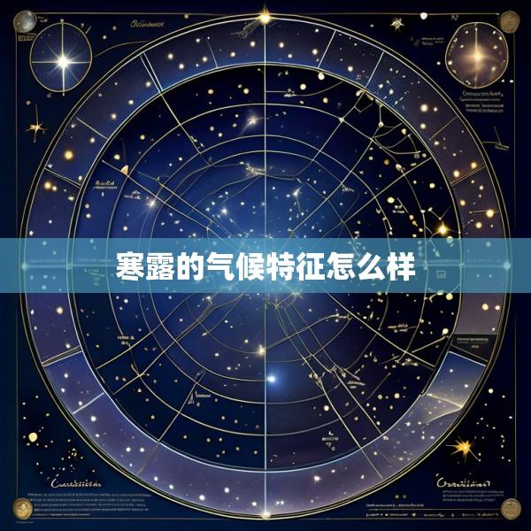 寒露的气候特征怎么样