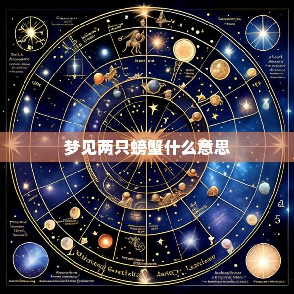 梦见两只螃蟹什么意思