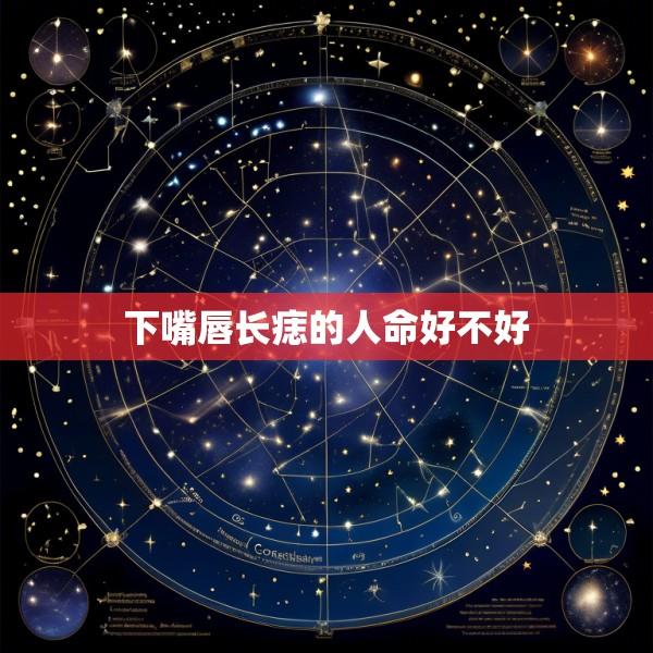 下嘴唇长痣的人命好不好