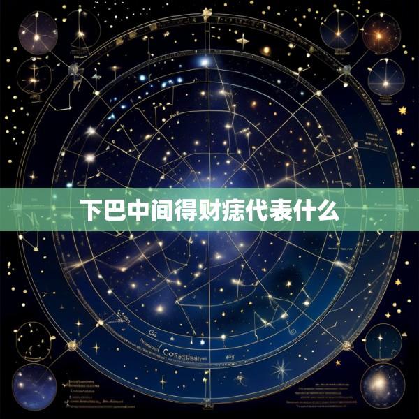 下巴中间得财痣代表什么