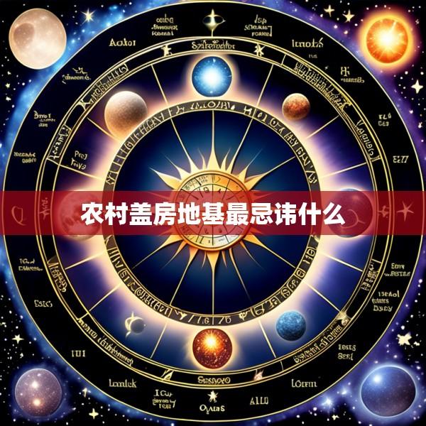 农村盖房地基最忌讳什么