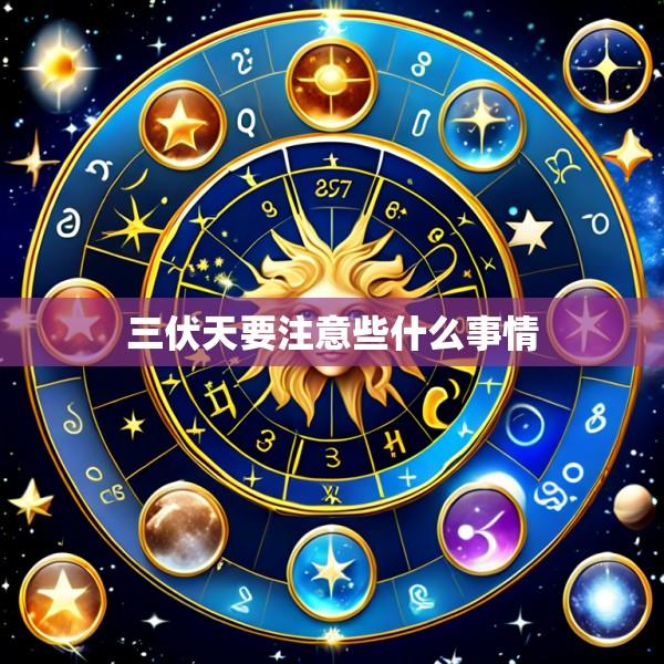 三伏天要注意些什么事情