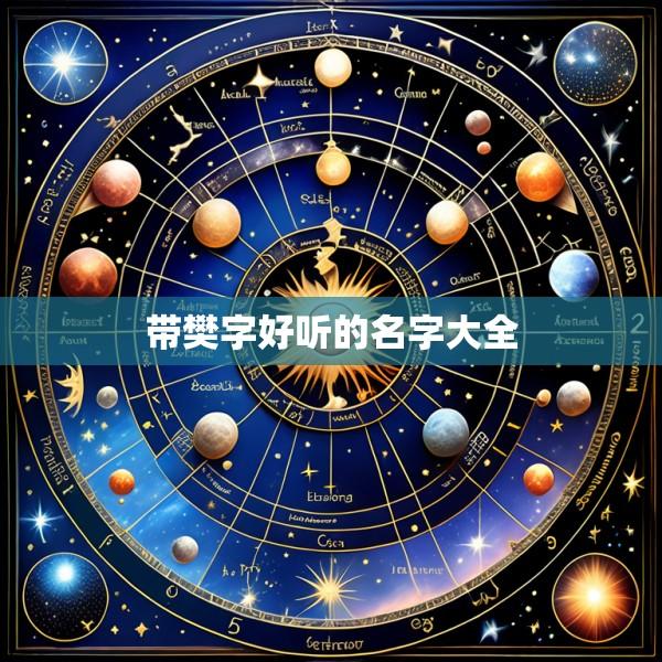 带樊字好听的名字大全
