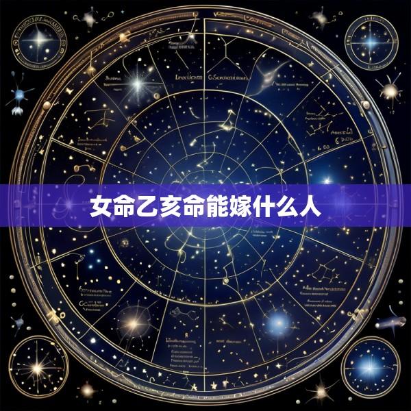 女命乙亥命能嫁什么人