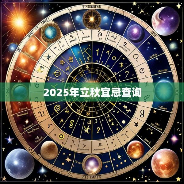2025年立秋宜忌查询