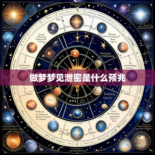 做梦梦见泄密是什么预兆