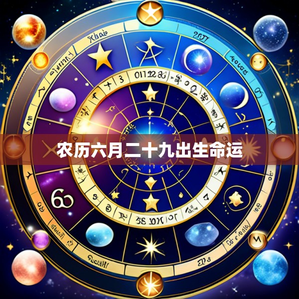 农历六月二十九出生命运