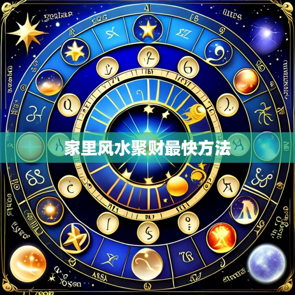 家里风水聚财最快方法