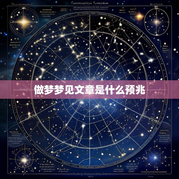 做梦梦见文章是什么预兆
