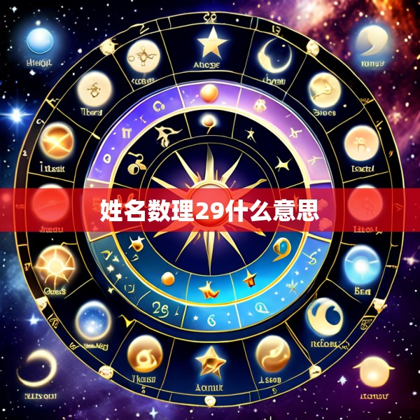 姓名数理29什么意思