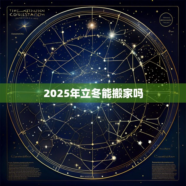 2025年立冬能搬家吗