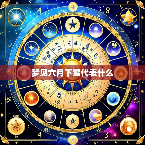 梦见六月下雪代表什么