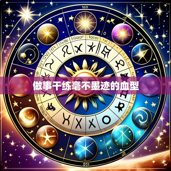 做事干练毫不墨迹的血型