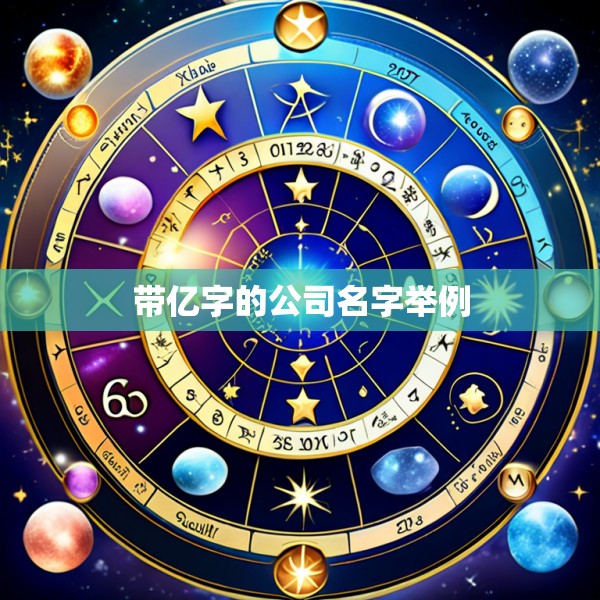 带亿字的公司名字举例