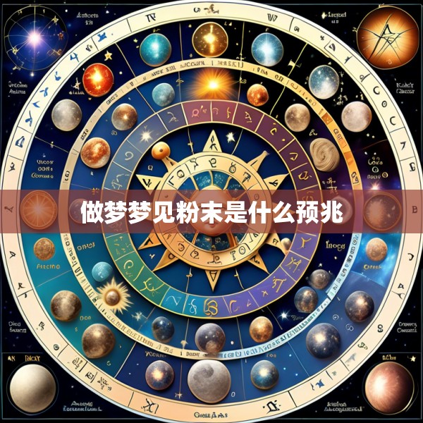 做梦梦见粉末是什么预兆