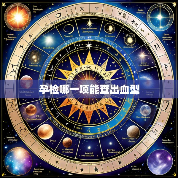 孕检哪一项能查出血型