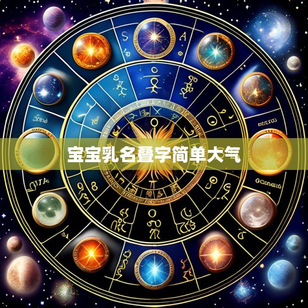宝宝乳名叠字简单大气