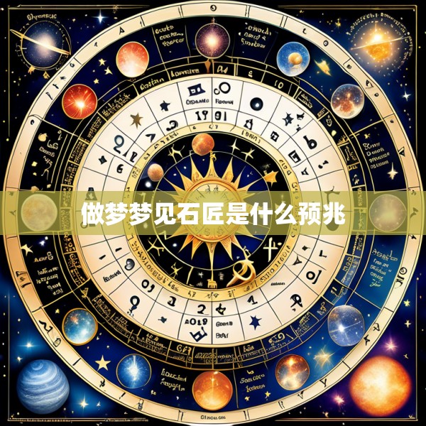 做梦梦见石匠是什么预兆