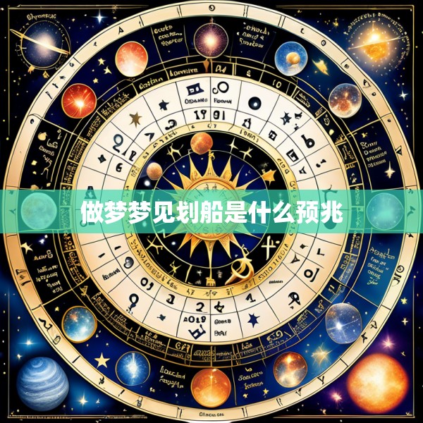 做梦梦见划船是什么预兆