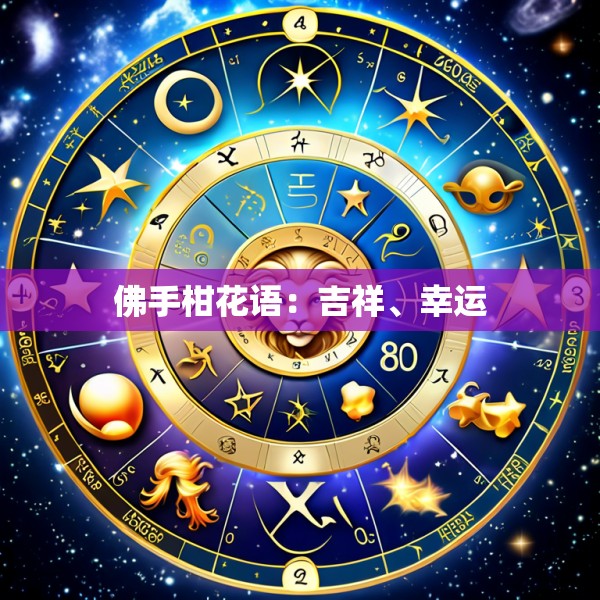 佛手柑花语：吉祥、幸运