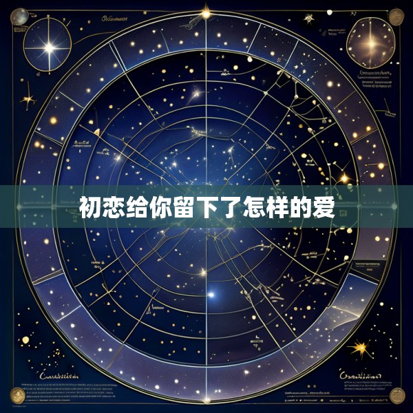 初恋给你留下了怎样的爱