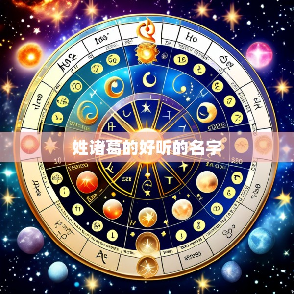 姓诸葛的好听的名字