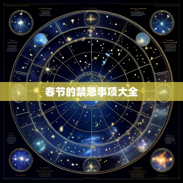 春节的禁忌事项大全