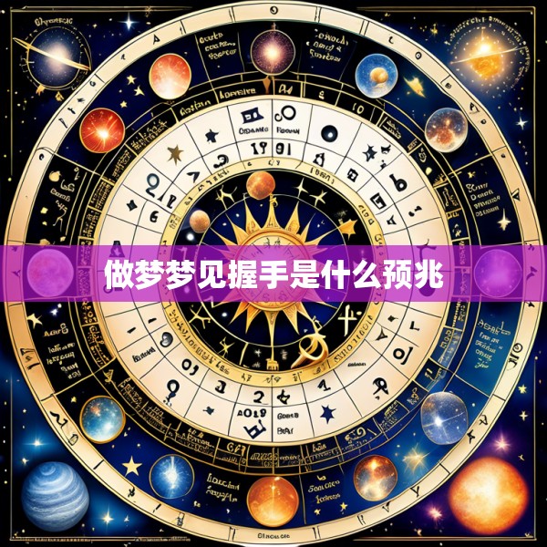 做梦梦见握手是什么预兆