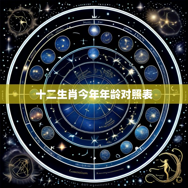 十二生肖今年年龄对照表