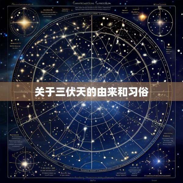 关于三伏天的由来和习俗