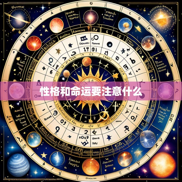 性格和命运要注意什么