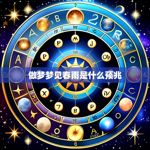 做梦梦见春雨是什么预兆