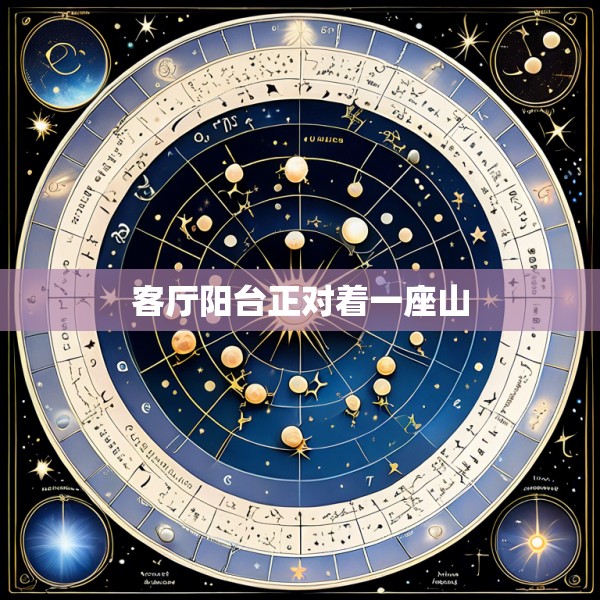 客厅阳台正对着一座山