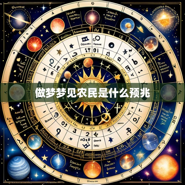 做梦梦见农民是什么预兆
