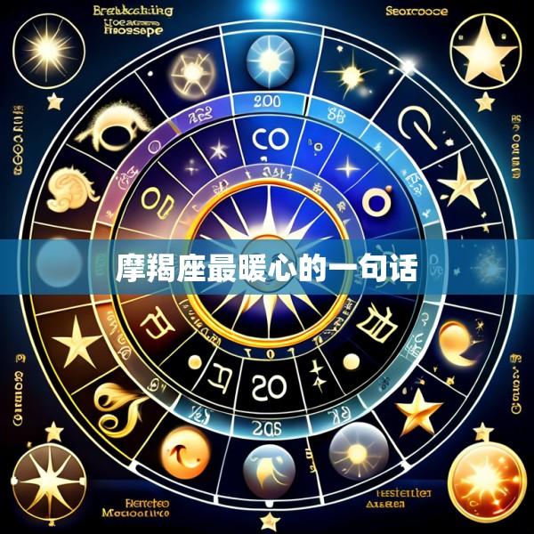 摩羯座最暖心的一句话